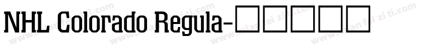 NHL Colorado Regula字体转换